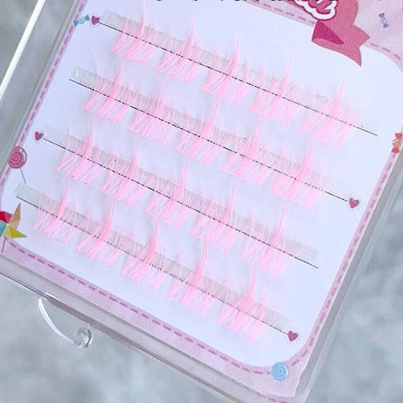 Dreamy Colored Dopamine False Eyelashes Travel Pack Single Cluster